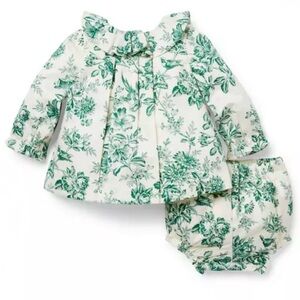 Baby Floral Toile Matching Set 12-18 mos